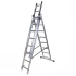Scara tripla aluminiu BISONTE STR308 3 x 8 trepte inaltime maxima 5.03 m [2]