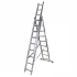 Scara tripla aluminiu BISONTE STR309 3 x 9 trepte inaltime maxima 5.89 m [2]