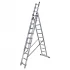 Scara tripla aluminiu BISONTE STR311 3 x 11 trepte inaltime maxima 7.5 m [3]