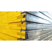 Panou galben cu profil metalic 21 mm 200 x 50 cm