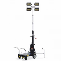 Turn de lumina GENMAC Minerva TM6 4x160W LED 81400 lumeni, trailer tractare lenta neomologabil Turn de lumina GENMAC Minerva TM6 4x160W LED 81400 lumeni, trailer tractare lenta neomologabil