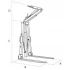 Furca pentru macara cu arc, reglare automata a centrului de greutate UNIMEC FG19MR20 [2]