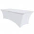 Husa masa evenimente, Quasar & Co.®, fata de masa catering, elastica, cu sistem de prindere, dreptunghiulara, 244 x 75 x 75 cm, poliester, alb [2]