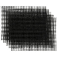 Set 5 folii gratar, Quasar & Co.®, perforate pentru scurgere grasime, antiaderente, rezistente la temperaturi inalte, 40 x 33 cm, negru
