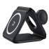 Incarcator wireless magnetic 3 in 1, Quasar & Co.®, universal, pliabil, incarcare rapida 15W, Qi fast wifi charger, 25 x 7,5 x 0,75 cm, negru [3]