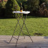 Masa evenimente Quasar & Co., banchet/catering, picioare metal pliabile, inalta, rotunda, d 60 cm, h 110 cm, ABS/metal, alb [12]