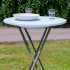 Masa evenimente Quasar & Co., banchet/catering, picioare metal pliabile, inalta, rotunda, d 60 cm, h 110 cm, ABS/metal, alb [17]
