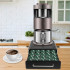Suport pentru 36 capsule cafea, Quasar & Co.®, cu suport cafetiera, stand orizontal, 31.5 x 20.5 x 10 cm, metal, negru [4]