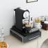 Suport pentru 36 capsule cafea, Quasar & Co.®, cu suport cafetiera, stand orizontal, 31.5 x 20.5 x 10 cm, metal, negru [5]