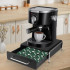 Suport pentru 36 capsule cafea, Quasar & Co.®, cu suport cafetiera, stand orizontal, 31.5 x 20.5 x 10 cm, metal, negru [6]
