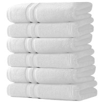 Set 6 prosoape corp 76x147 cm, Luxury Collection by Quasar & Co.®, 650 g/mp, 100% bumbac, alb