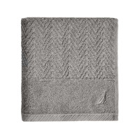 Prosop de baie, Nautica Zigzag, 100% bumbac, 570 g/mp, 50 x 100 cm, gri deschis