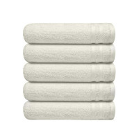 Set 5 prosoape de maini, Nautica Crew, 100% bumbac, 550 g/mp, 50 x 30 cm, ivoire