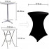 Set 3 huse masa evenimente, Quasar & Co.®, huse elastice, fete de masa elastice pentru masa cocktail, d 75-85 cm, h 110-120 cm, negru [8]