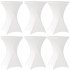 Set 6 huse masa evenimente, Quasar & Co.®, huse elastice, fete de masa elastice pentru masa cocktail, d 75-85 cm, h 110-120 cm, alb [2]