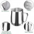 Set 2 cani din inox cu gradatie, latiere pentru spumare cu maner, Quasar & Co.®, cani de lapte sau cappucino, cu cioc, cani pentru bar, cani barista, 350 ml, h 9 cm [7]