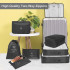 Set 8 huse organizare bagaj, Quasar & Co.®, organizatoare valiza/troler, negru [4]