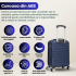 Troler cabina avion Quasar & Co.®, 40x30x20cm, bagaj de mana, troller cu fermoar sigur, cifru, maner telescopic lung, geamantan cu 4 roti duble, detasabile, 360°, valiza ABS 2.8 mm, rezistent, 2 compartimente cu buzunar, 10kg, LINE, bleumarin [5]