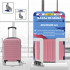 Troler cabina avion Quasar & Co.®, 40x30x20cm, bagaj de mana, troller cu fermoar sigur, cifru, maner telescopic lung, geamantan cu 4 roti duble, detasabile, 360°, valiza ABS 2.8 mm, rezistent, 2 compartimente cu buzunar, 10kg, LINE, roz pudrat [2]