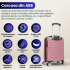 Troler cabina avion Quasar & Co.®, 40x30x20cm, bagaj de mana, troller cu fermoar sigur, cifru, maner telescopic lung, geamantan cu 4 roti duble, detasabile, 360°, valiza ABS 2.8 mm, rezistent, 2 compartimente cu buzunar, 10kg, LINE, roz pudrat [5]