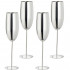 Set 4 pahare sampanie, Quasar & Co.®, otel inoxidabil, h 25 cm, 260 ml, argintiu [2]