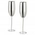 Set 4 pahare sampanie, Quasar & Co.®, otel inoxidabil, h 25 cm, 260 ml, argintiu [3]