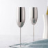 Set 4 pahare sampanie, Quasar & Co.®, otel inoxidabil, h 25 cm, 260 ml, argintiu [5]
