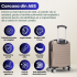 Troler cabina avion Quasar & Co.®, 40x30x20cm, bagaj de mana, troller cu fermoar sigur, cifru, maner telescopic lung, geamantan cu 4 roti duble, detasabile, 360°, valiza ABS 2.8 mm, rezistent, 2 compartimente cu buzunar, 10kg, LINE, crem [5]