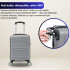 Troler cabina avion Quasar & Co.®, 40x30x20cm, bagaj de mana, troller cu fermoar sigur, cifru, maner telescopic lung, geamantan cu 4 roti duble, detasabile, 360°, valiza ABS 2.8 mm, rezistent, 2 compartimente cu buzunar, 10kg, LINE, argintiu [7]
