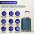Troler cabina avion Quasar & Co.®, 40x30x20cm, bagaj de mana, troller cu fermoar sigur, cifru, maner telescopic lung, geamantan cu 4 roti duble, detasabile, 360°, valiza ABS 2.8 mm, rezistent, 2 compartimente cu buzunar, 10kg, LINE, albastru petrol [5]