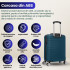 Troler cabina avion Quasar & Co.®, 55x36x20cm, bagaj de mana, troller cu fermoar antifurt, cifru, maner telescopic lung, geamantan cu 4 roti duble silentioase 360°, valiza ABS 2.8 mm, rezistent, 2 compartimente cu buzunar, 10kg, LINE, albastru petrol [5]