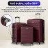 Set 3 trolere Quasar & Co.®, S/M/L, valize cu fermoar antifurt, bagaje cu cifru, maner telescopic, geamantane cu 4 roti duble silentioase 360°, ABS 2.8 mm extradur, captuseala buretata, cate 2 compartimente cu buzunar, LINE, visiniu [8]