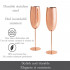 Set 4 pahare sampanie, Quasar & Co.®, otel inoxidabil, h 25 cm, 260 ml, rose gold [3]