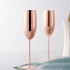 Set 4 pahare sampanie, Quasar & Co.®, otel inoxidabil, h 25 cm, 260 ml, rose gold [5]