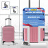 Set 2 trolere cabina, Quasar & Co.®, 40x30x20 cm cu roti detasabile si 55x36x20 cm, bagaj de mana, troller cu fermoar antifurt, cifru, maner telescopic lung, geamantan 4 roti duble 360°, valiza ABS 2.8 mm rezistent, 10kg, LINE, Roz pudrat [3]