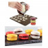 Set cofetarie Quasar & Co.®, foaie 27 macarons, forme 20 acadele cu betisoare, matrita 30 forme bomboane, silicon, maro-roz [2]
