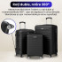 Set 3 trolere Quasar & Co.®, S/M/L, valize cu fermoar antifurt, bagaje cu cifru, maner telescopic, geamantane cu 4 roti duble silentioase 360°, ABS 2.8 mm extradur, captuseala buretata, cate 2 compartimente cu buzunar, LINE, negru [8]