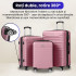 Set 3 trolere Quasar & Co.®, S/M/L, valize cu fermoar antifurt, bagaje cu cifru, maner telescopic, geamantane cu 4 roti duble silentioase 360°, ABS 2.8 mm extradur, captuseala buretata, cate 2 compartimente cu buzunar, LINE, roz pudrat [8]