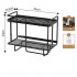 Raft depozitare peste bazinul de toaleta, Quasar & Co.®, 2 etajere, prindere prin lipire, metal, 34 x 15.5 x 33 cm, negru [7]