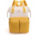 Rucsac, Quasar & Co.®, pentru mamici si bebelusi, compartimentat, textil, 37 x 27 x 16 cm, galben-alb [2]