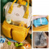 Rucsac, Quasar & Co.®, pentru mamici si bebelusi, compartimentat, textil, 37 x 27 x 16 cm, galben-alb [5]