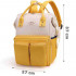 Rucsac, Quasar & Co.®, pentru mamici si bebelusi, compartimentat, textil, 37 x 27 x 16 cm, galben-alb [9]