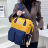 Rucsac, Quasar & Co.®, pentru mamici si bebelusi, compartimentat, textil, 37 x 27 x 16 cm, galben-bleumarin [4]