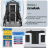 Rucsac Quasar & Co.®, bagaj de mana avion, multifunctional, extensibil, impermeabil, compartiment pantofi, compartiment laptop, sistem agatare pe troler, rucsac calatorie/voiaj pretabil drumetii/scoala, cu USB, textil, 43x30x20-28 cm, negru [5]