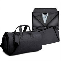 Geanta smart business pentru voiaj, Quasar & Co.®, compartiment special pentru transport costum si pantofi, poliester, 57 x 34 x 33 cm, negru