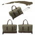 Geanta voiaj, Quasar & Co.®, tip troler, duffle, 57x39x25 cm, oxford/piele ecologica, kaki [2]