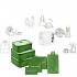 Set 7 huse organizare bagaj si o gentuta cosmetice calatorie, Quasar & Co.®, pretabile voiaj, accesorii valiza/troler, verde [2]