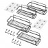 Set 4 etajere pentru dus, Quasar & Co.®, rafturi pentru baie, metal, suspendate, prindere cu adeziv, 6,5 x 12 x 31 / 7.5 x 13.5 x 31.5 cm, negru [5]