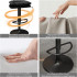Set 2 scaune de bar, Quasar & Co.®, rotativ, sistem rotire 360°, inalt, reglabil pe inaltime, suport picioare, pretabil bucatarie, metal/piele ecologica/burete, CLEO, negru [5]