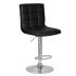 Set 2 scaune bar, Quasar & Co.®, inalt, inaltime reglabila, rotativ, sistem rotire 360°, picior antiderapant, baza cromata, suport fix metalic pentru picioare, pretabil bucatarie, piele ecologica, MODO, negru [3]